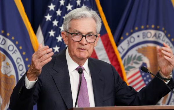 Note: Federal Reserve Chairman Jerome Powell speaks after the Fed's rate cut announcement