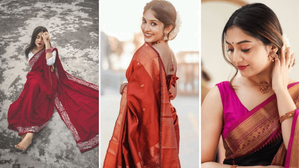 Saree Poses for Girls