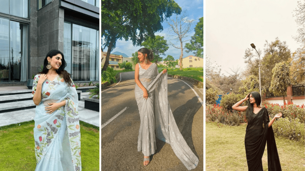 Poses in Saree