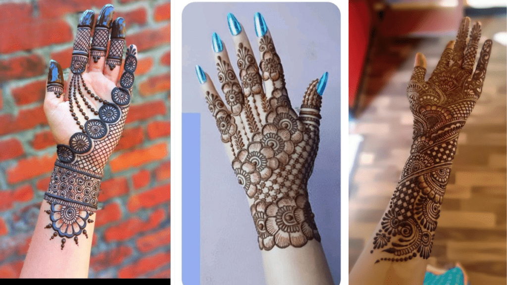 Royal Back Hand Mehndi Design
