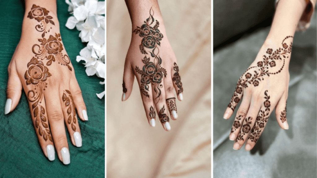 Front Hand Mehndi Design Simple
