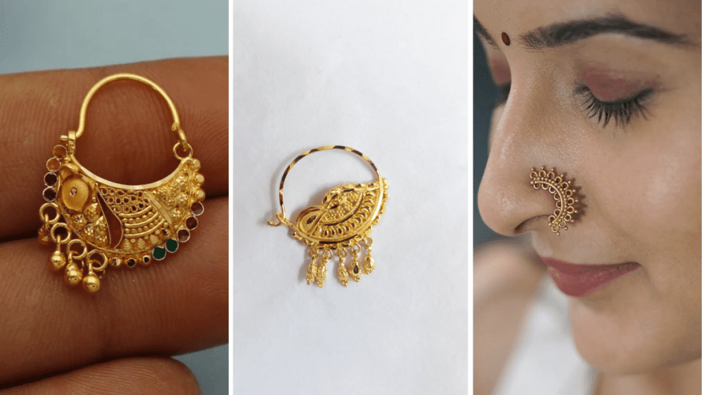 Wedding Gold Nath Design