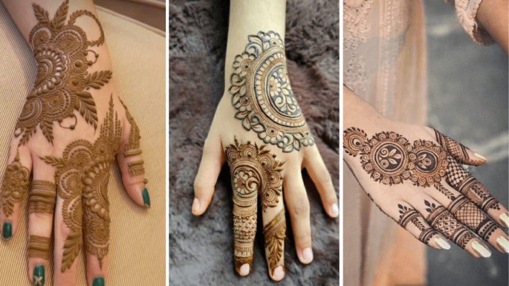 Stylish Back Hand Mehndi Design