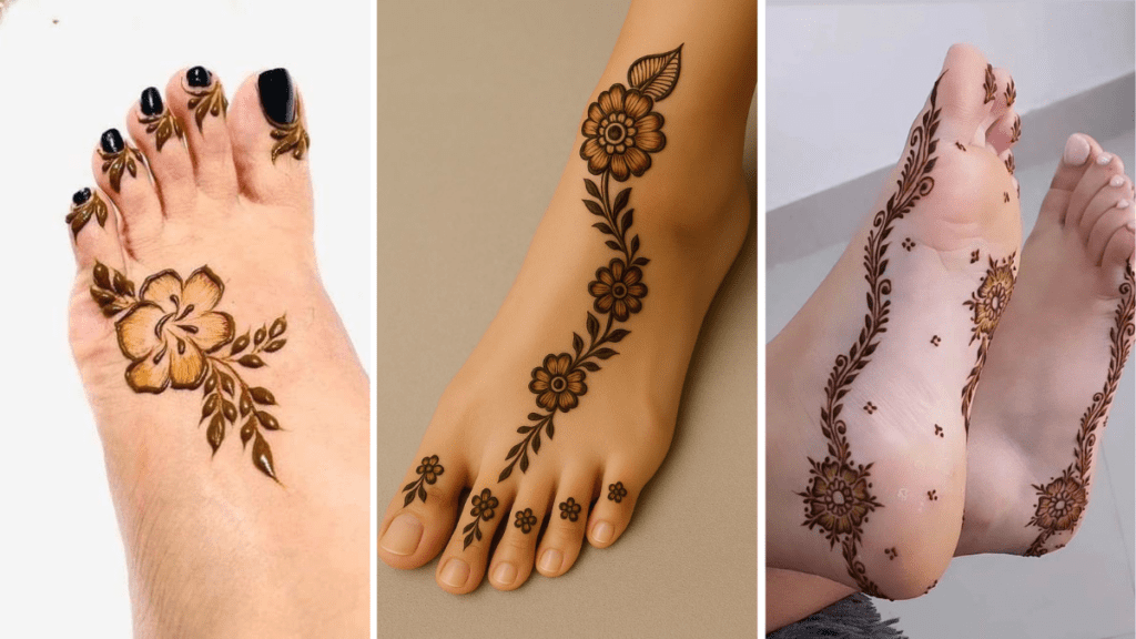 Easy Leg Mehndi Design Images