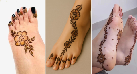 Easy Leg Mehndi Design Images
