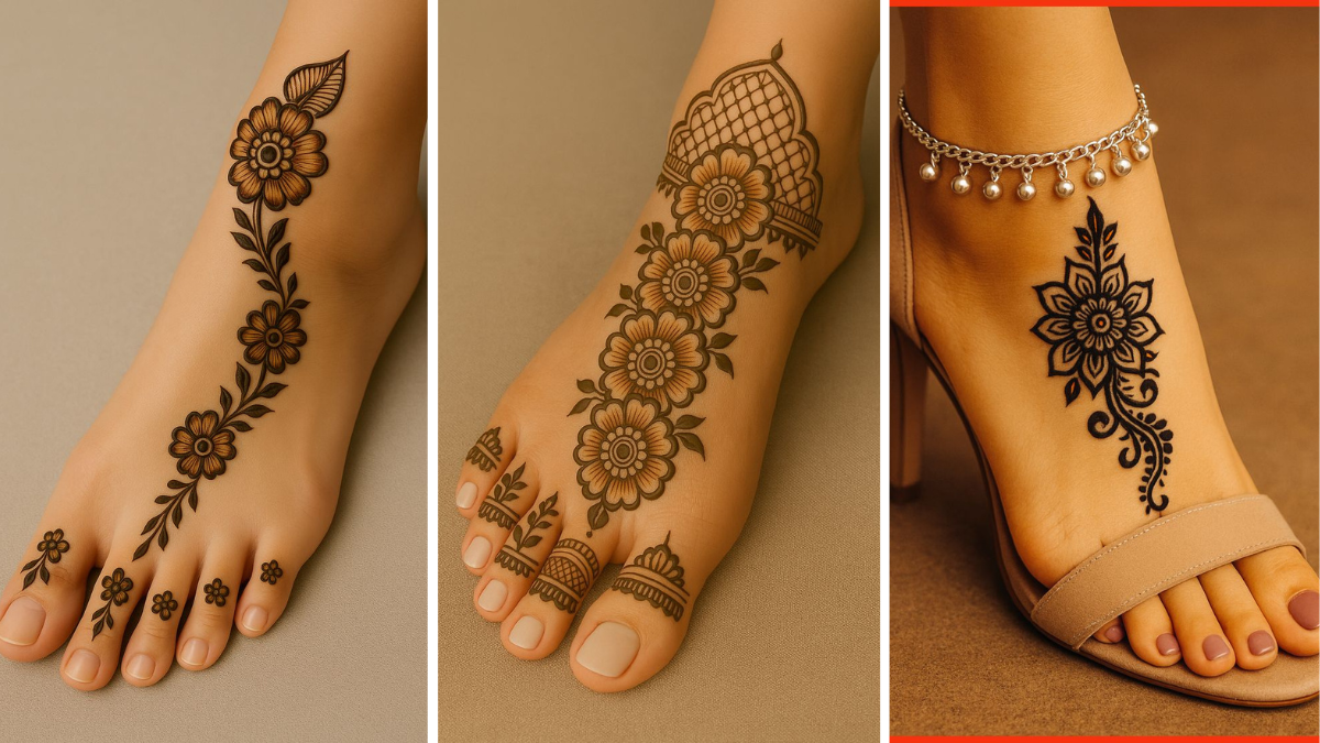 Cute Simple Easy Foot Mehndi