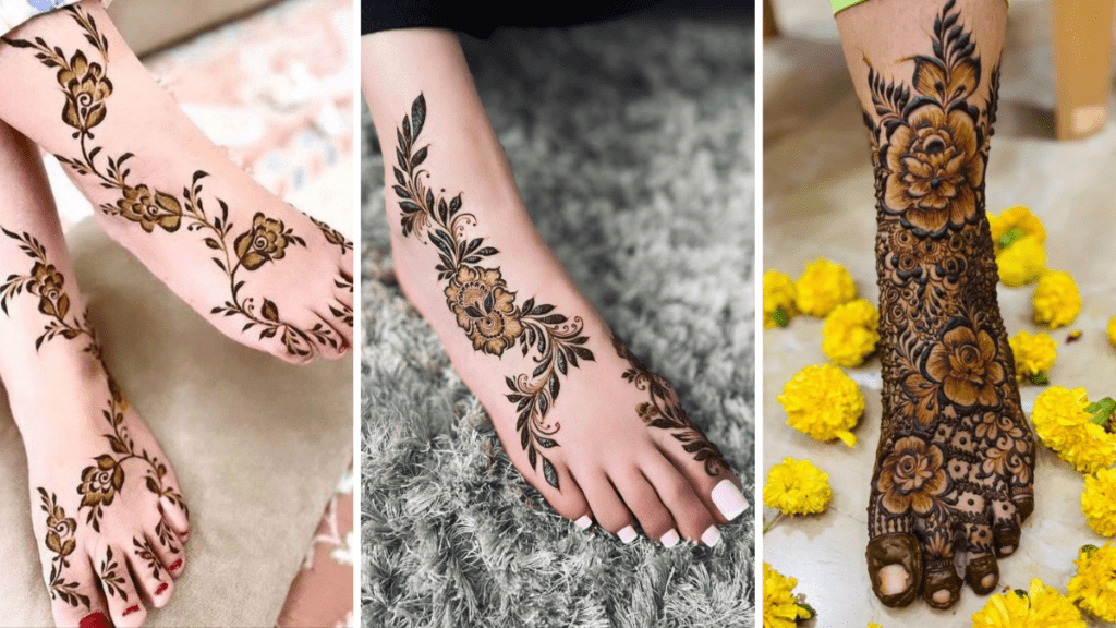 Stylish Leg Mehndi Design