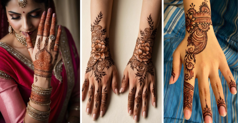 Royal Back Hand Mehndi Design