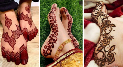 Stylish Leg Mehndi Design