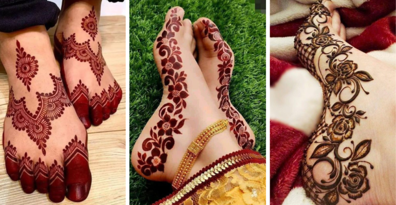 Stylish Leg Mehndi Design