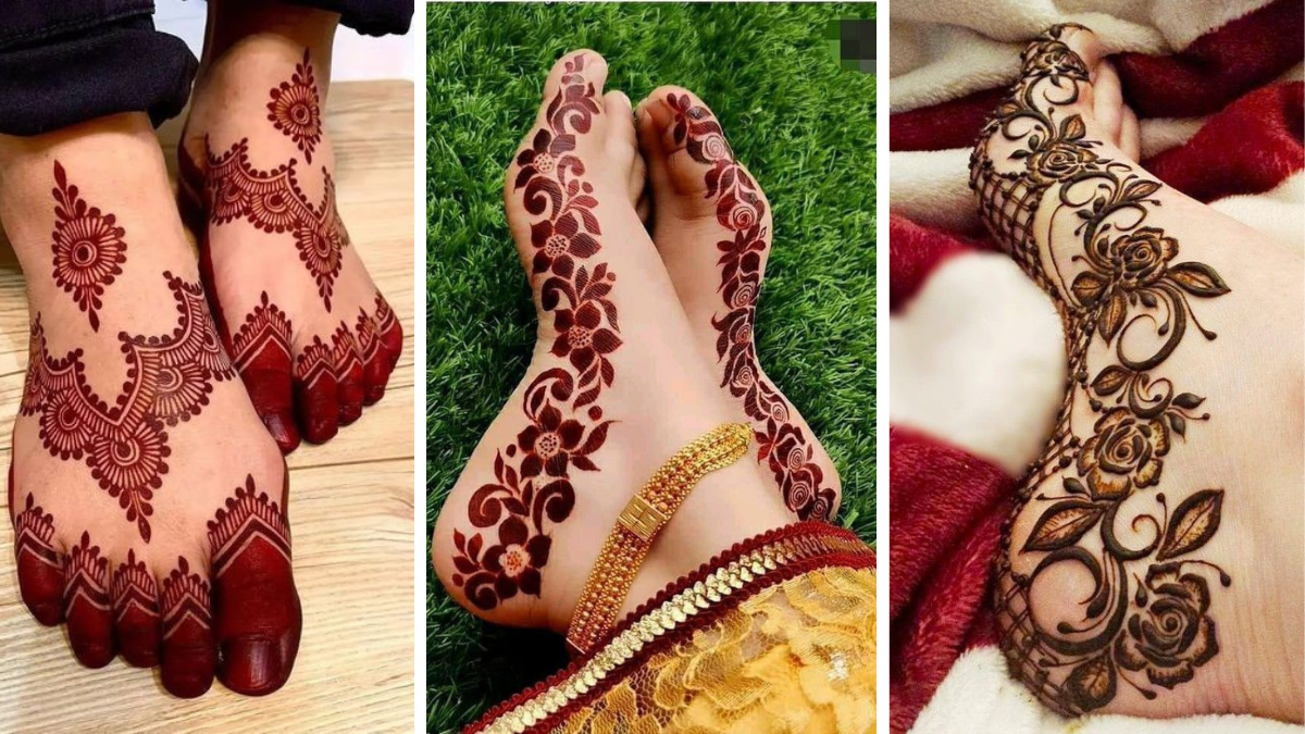 Stylish Leg Mehndi Design