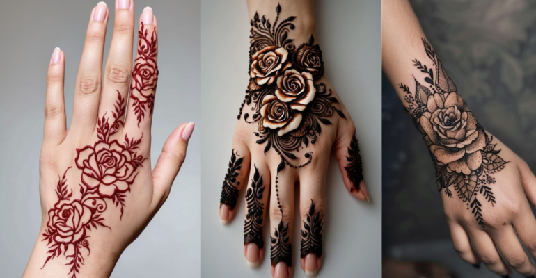 Arabic Rose Mehndi Design