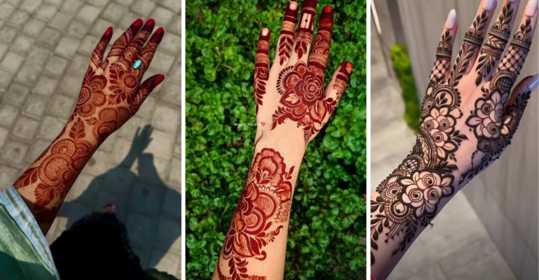 Stylish Back Mehndi Design