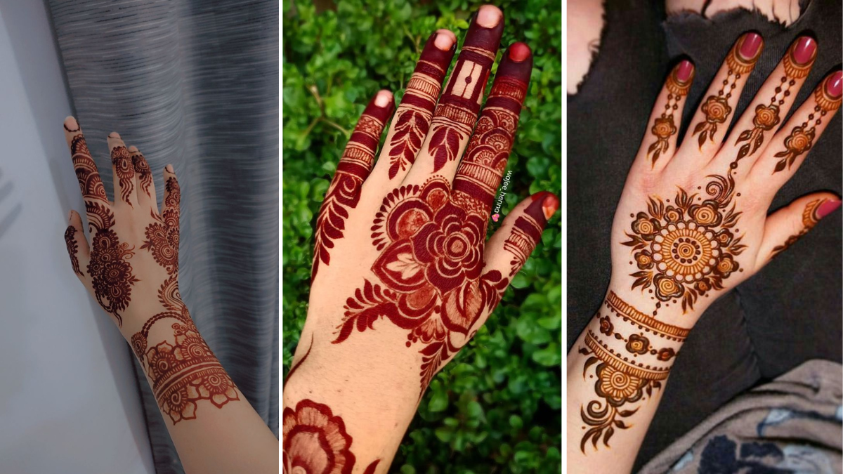 Short Mehndi Design Back Hand