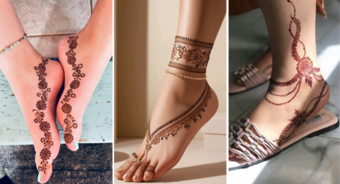 Easy Pair Ki Mehndi Design