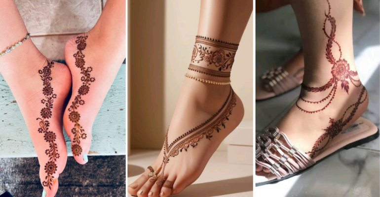 Easy Pair Ki Mehndi Design