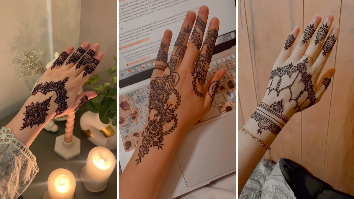 Aesthetic Mehndi Design Back Hand