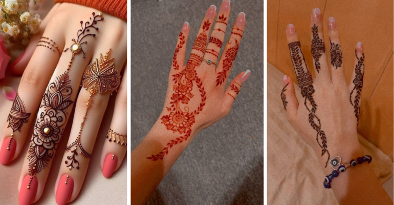Easy Simple Finger Mehndi Design