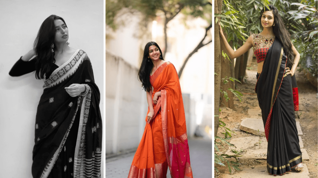 Poses in Saree