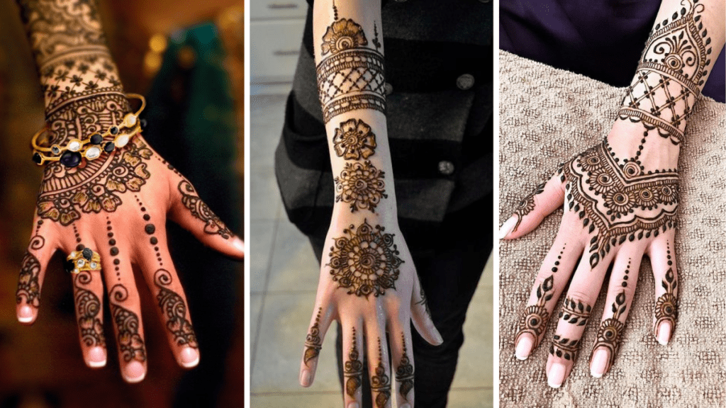 Royal Back Hand Mehndi Design