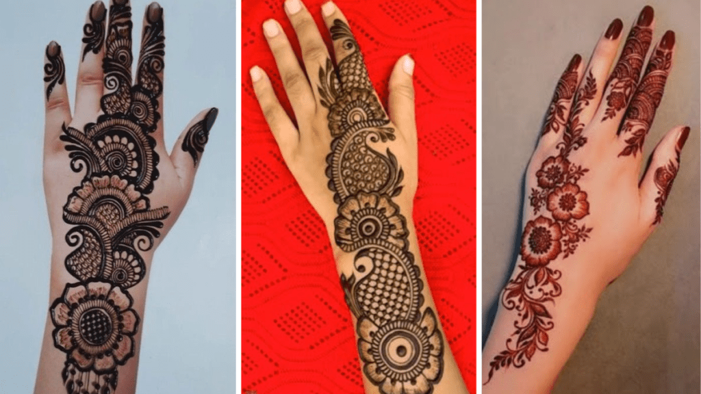 Stylish Back Mehndi Design