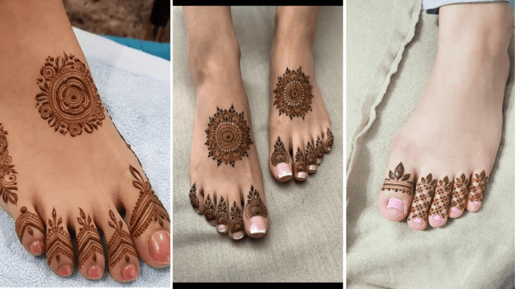 Easy Pair Ki Mehndi Design