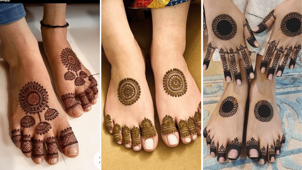 Easy Pair Ki Mehndi Design