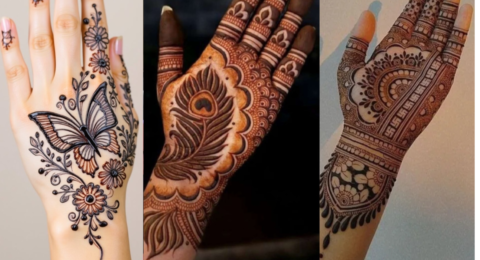 Front Hand Mehndi Design Simple