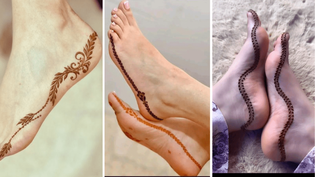 Easy Leg Mehndi Design Images