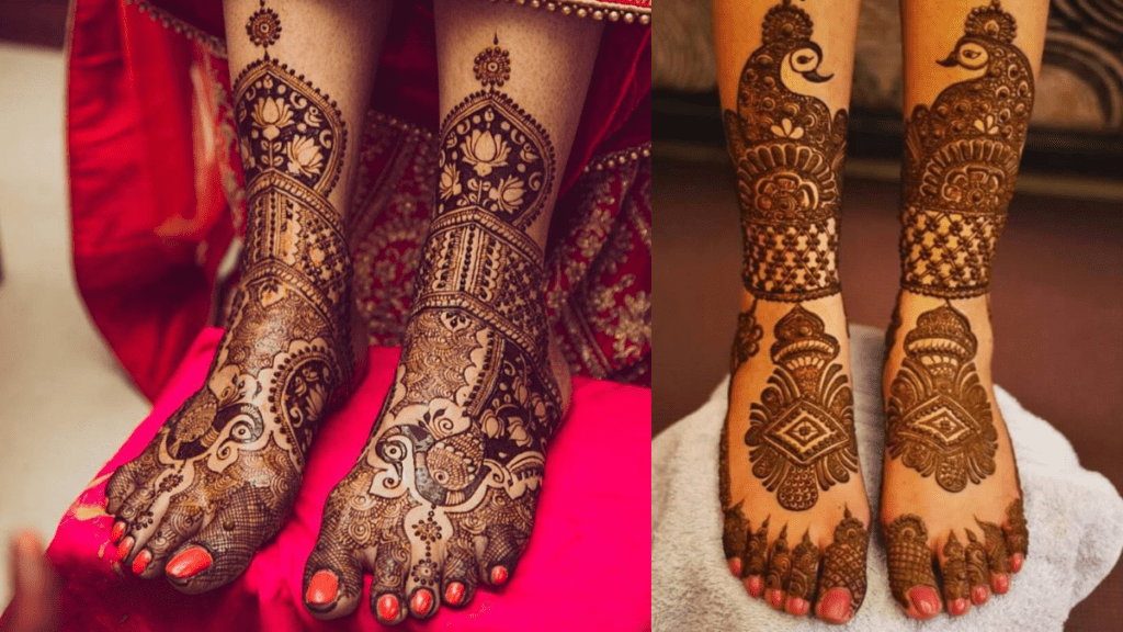 Stylish Leg Mehndi Design