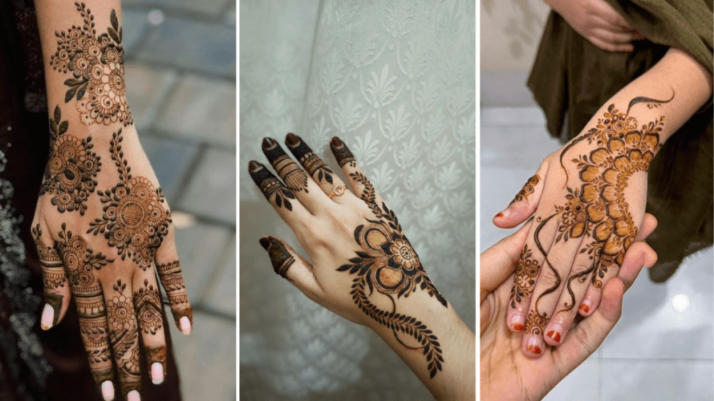 Short Mehndi Design Back Hand