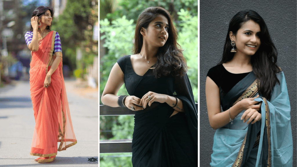 Saree Poses for Girls