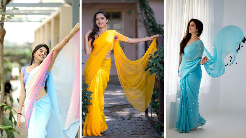 Poses in Saree