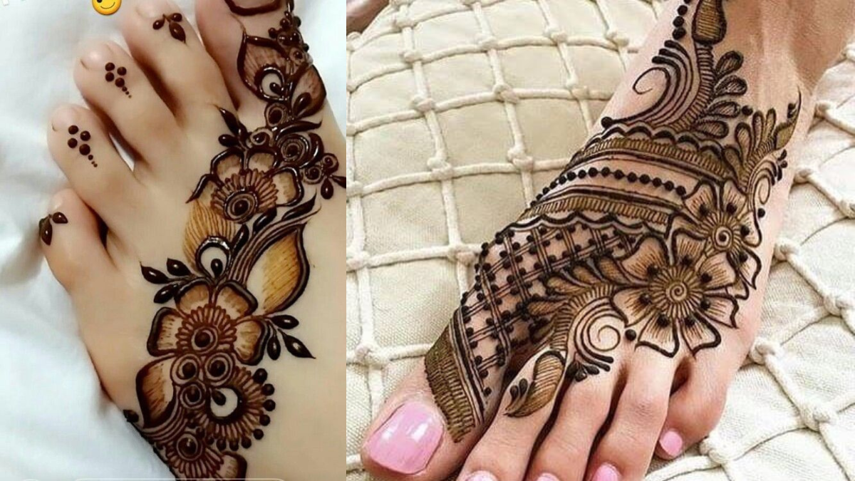 Modern Foot Mehndi Design