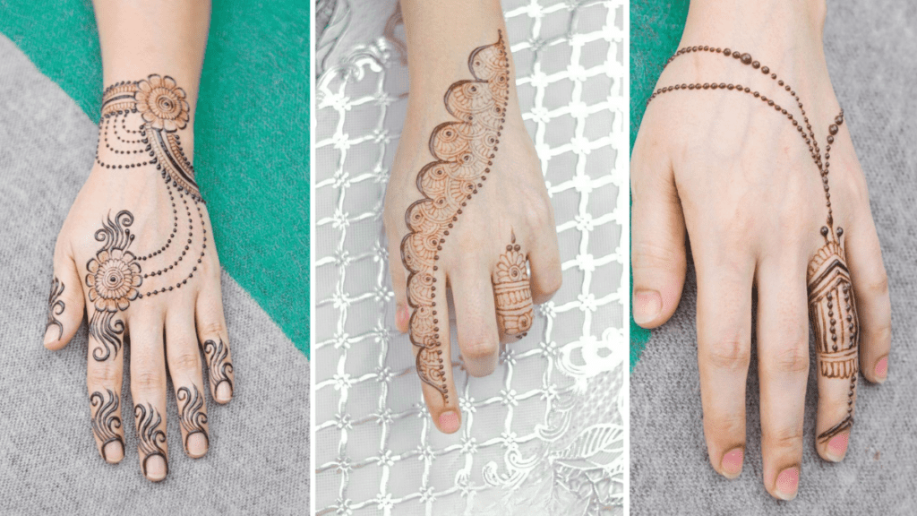 Modern Back Hand Mehndi Design
