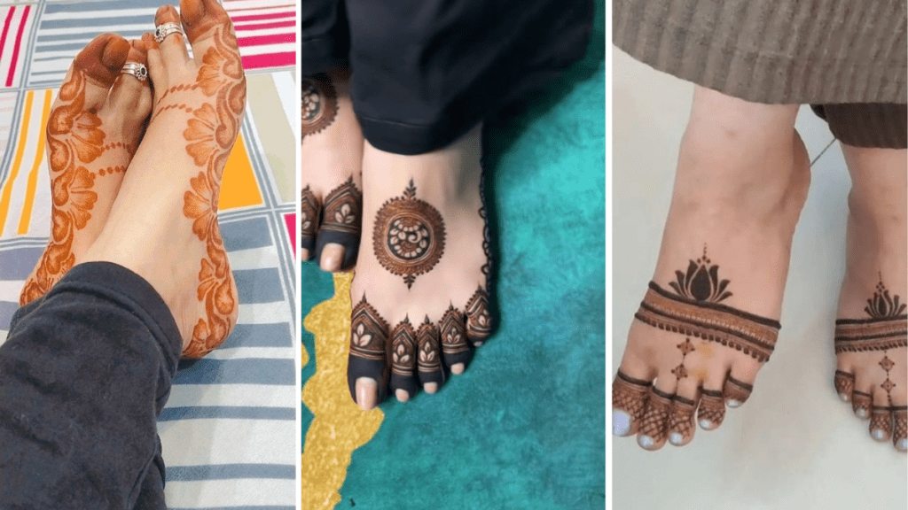 Easy Leg Mehndi Design Images