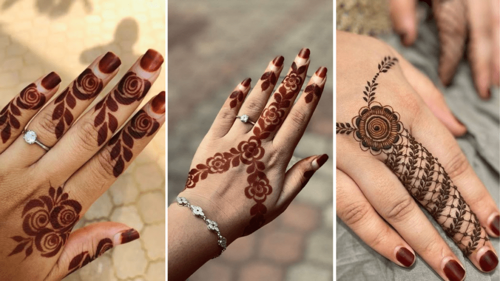 Short Mehndi Design Back Hand