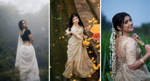 Poses in Saree