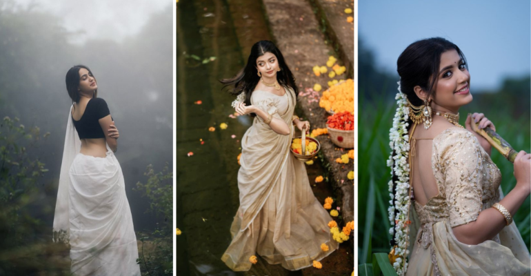 Poses in Saree