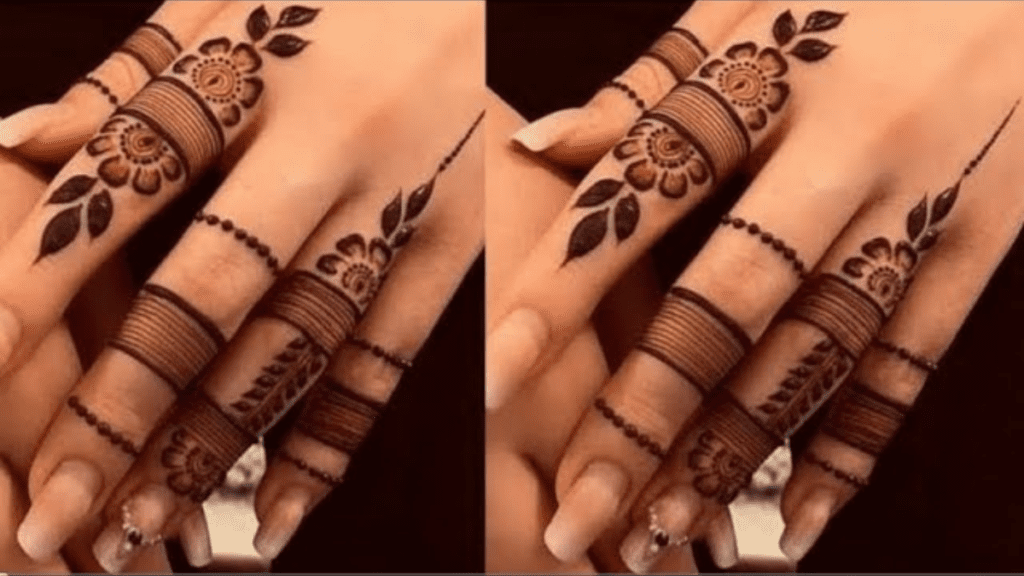 Royal Finger Mehndi Design
