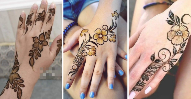 Easy Simple Flower Mehndi Desig