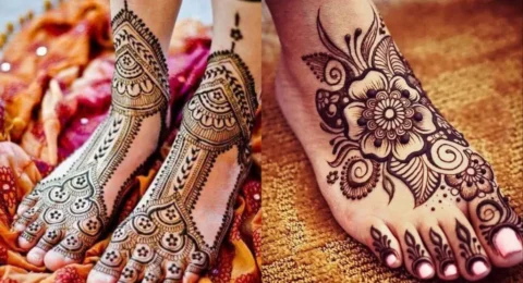 Foot Mehndi Design Simple