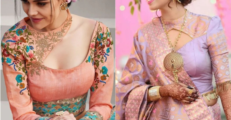सॉफ्ट सिल्क साड़ी के लिए ट्रेंडी ब्लाउज डिज़ाइन्स 10 आकर्षक मॉडर्न और स्टाइलिश ब्लाउज आइडियाज़।