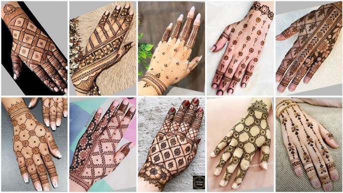 Mehandi design / check mehndi design / back hand mehndi design / beautiful henna design / mehndi pic - YouTube