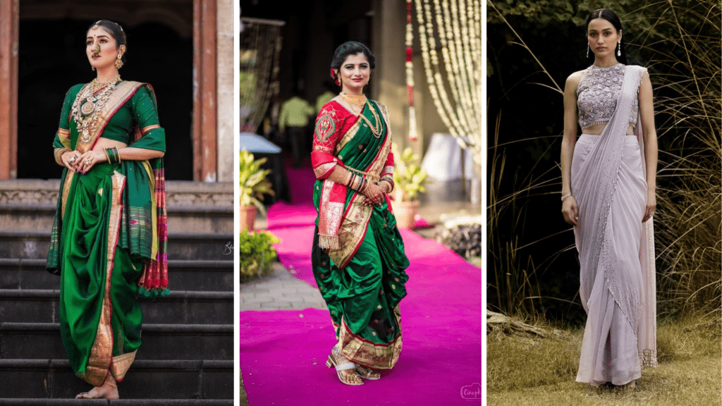 Nauvari Saree Looks