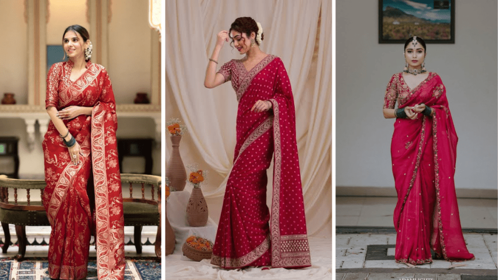 Engagement Look in Saree