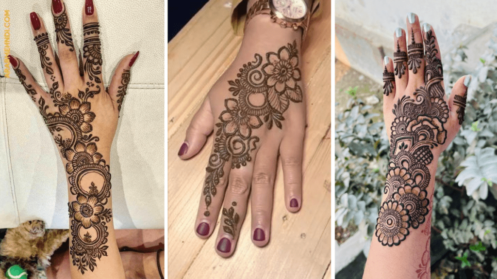 Back Side Mehndi Design Beautiful
