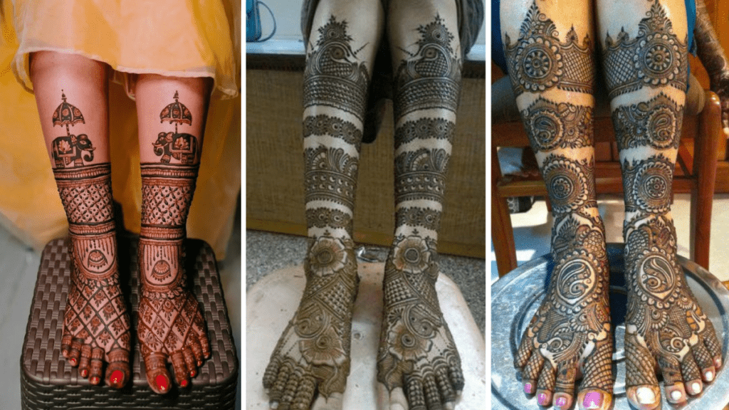 Bridal Leg Mehndi Design