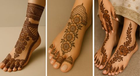 Simple Leg Mehndi Design