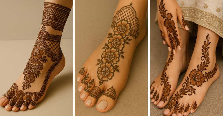 Simple Leg Mehndi Design